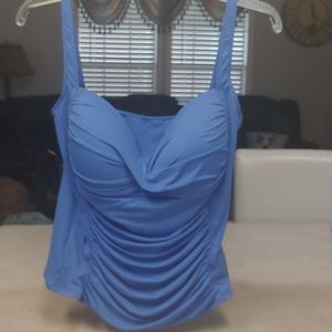 Blue tankini swim suit